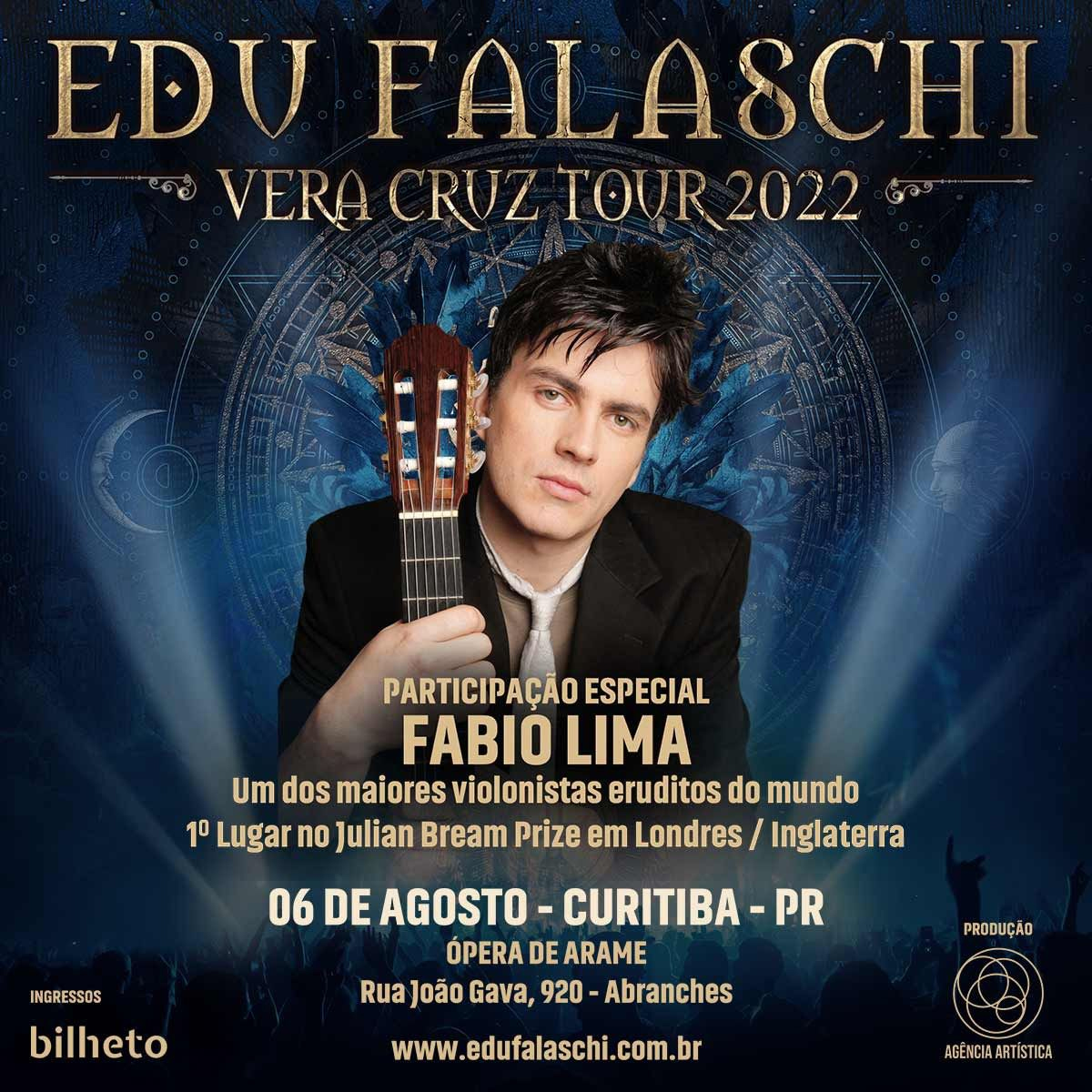 Edu Falaschi anuncia violonista Fábio Lima na gravação de DVD em São