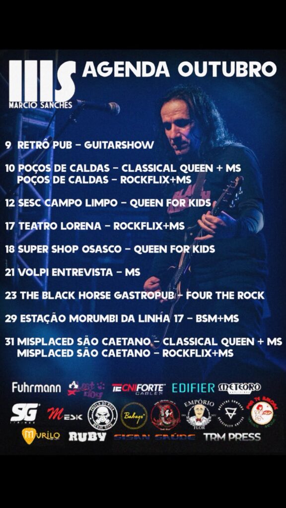 Marcio Sanches Agenda Outubro 2026